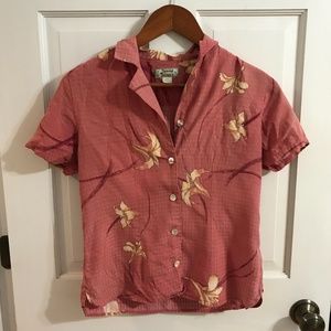 Vintage Red Floral Tommy Bahama Hawaiian Shirt